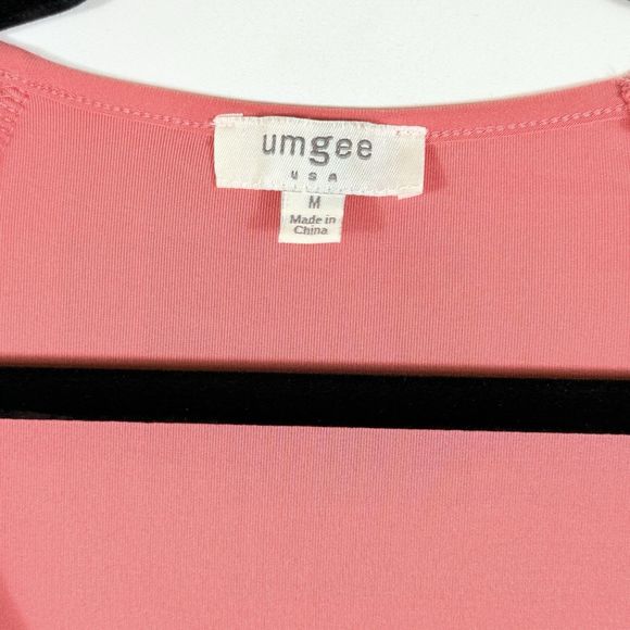 Umgee Mauve Short Sleeve Tier Skirt Stretch Pullover V-Neck Dress Women's Medium - Picture 5 of 6